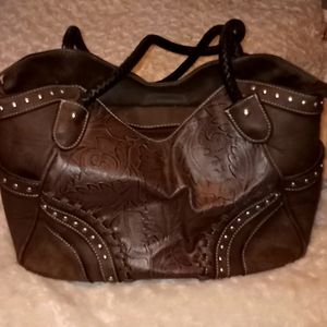 Justin Boots Dark Brown Purse With Detail